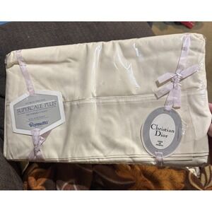 Christian Dior Wamsutta Supercale Plus 200 Thread Count Ivory Full Flat Sheet